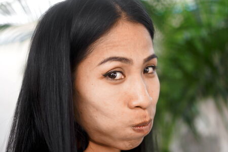 Thinking Ladyの写真素材