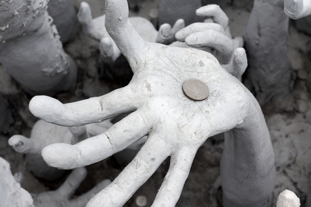 Thai temple offeringsの写真素材