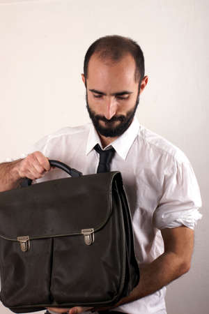 Man with briefcaseの写真素材