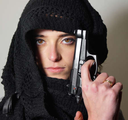 Terrorist ladyの写真素材