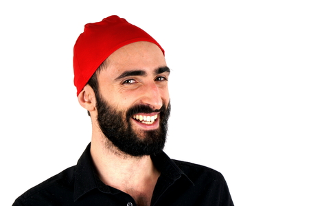 Man with swimming capの写真素材