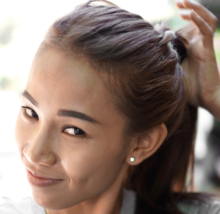 Smiling ladyの写真素材