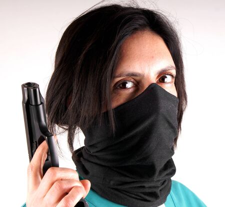 Lady with gun