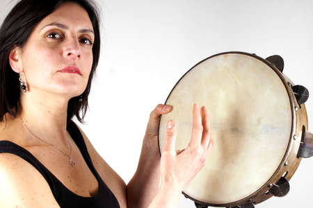 Woman with tambourine