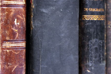 Studio shot of old book on white background