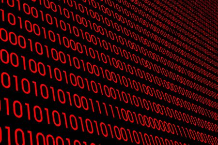 Detail of a binary code computer virus