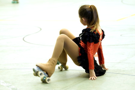 Soragna, Parma, ITALY - March 20, 2016: Athletes , coaches and judges engaged in a figure skating competitionのeditorial素材