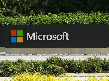 REDMOND, WASHINGTON, USA- SEPTEMBER 3, 2015: close up exterior view of the microsoft windows logo...