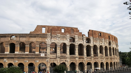 exterior view of the colosseum in rome