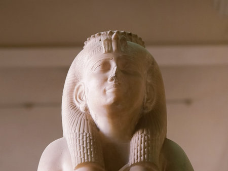 CAIRO, EGYPT- SEPTEMBER, 26, 2016: close shot of a statue of amenirdis in cairoのeditorial素材