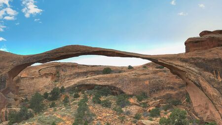shot of landscape arch in arches national park, utahの写真素材