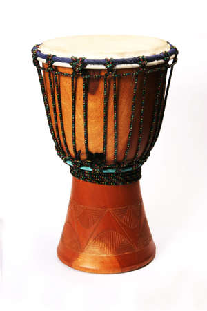 Bongo drum on a white backgroundの写真素材