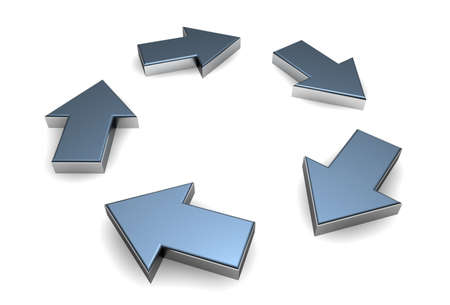 Five arrows symbolizing recycling on a whick background
の写真素材