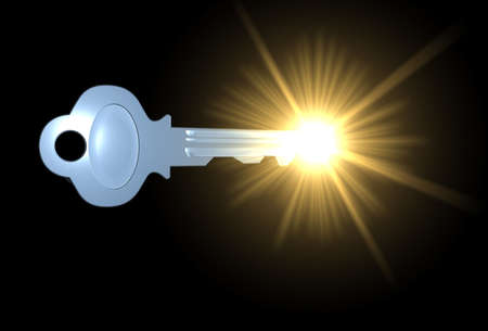 Key touching bright sun lightの写真素材