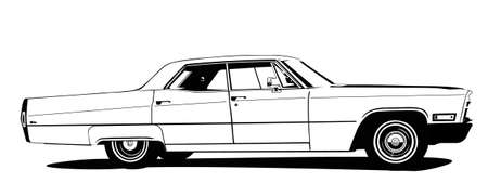 Old vintage car logoのイラスト素材