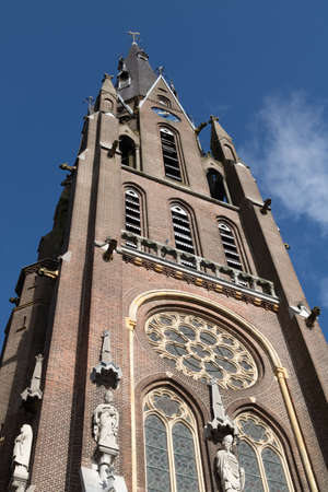 Church in Veghel, the Netherlands. medieval architecture by pierre cuypers. Saint Lambert Churchの写真素材