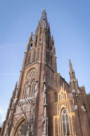 Church in Veghel, the Netherlands. medieval architecture by pierre cuypers. Saint Lambert Churchの写真素材