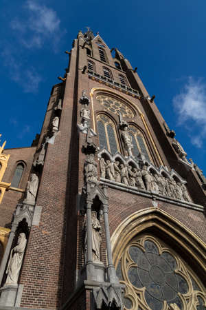 Church in Veghel, the Netherlands. medieval architecture by pierre cuypers. Saint Lambert Churchの写真素材