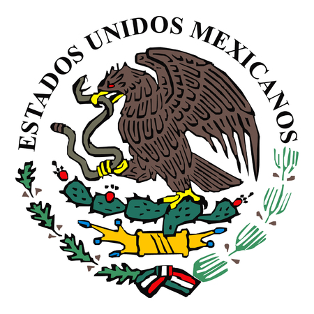 Mexican flag logoのイラスト素材