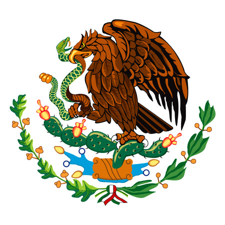 Mexican flag symbolのイラスト素材