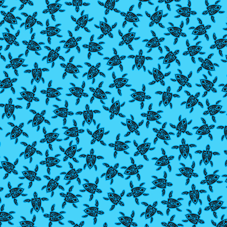 tribal style recent been born turtles textureのイラスト素材