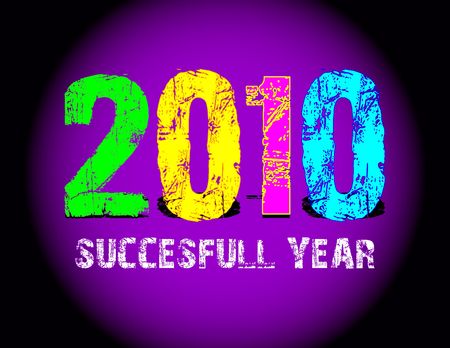 Grunge 2010 new year logo