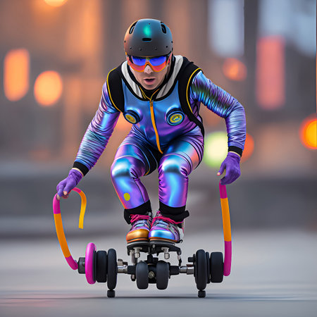 Cyborg cyber woman in white techno suitの素材