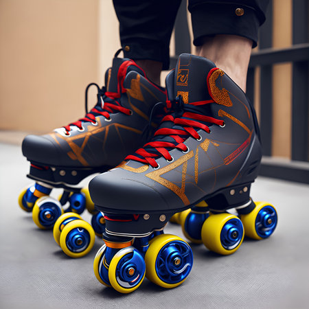 Neon Colorful Women's Skateboardの素材