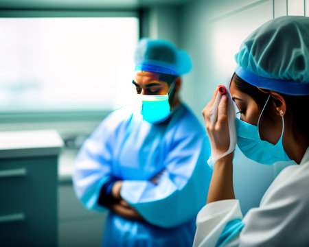 Surgeon doctors in hospitalの素材