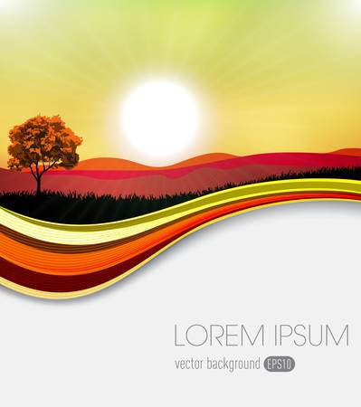 Summer Landscapeのイラスト素材