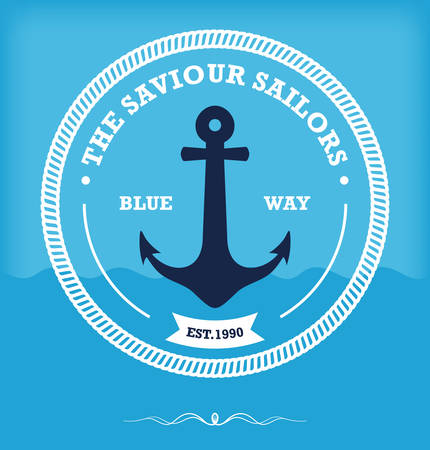 Vintage Retro Nautical Badgeのイラスト素材