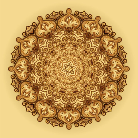 Exquisite arabesque flowers pattern designのイラスト素材