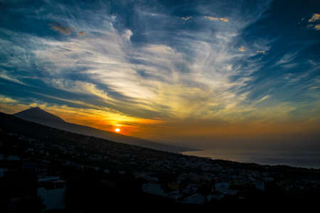 Sunset behind Teide