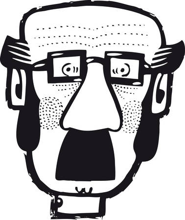 Surprised teacher, Retro Vector Illustrationのイラスト素材
