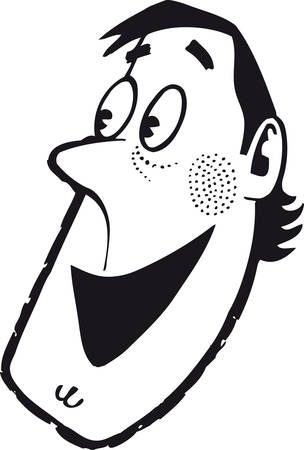 Happy man, Retro Vector Illustrationのイラスト素材