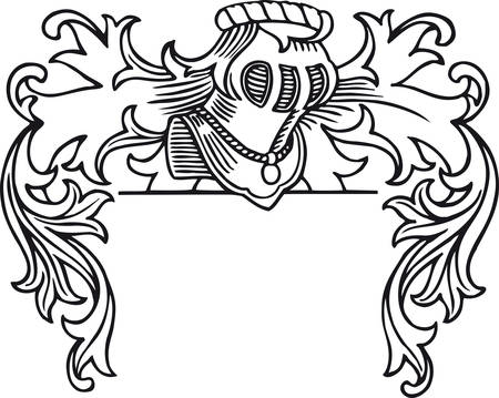 Family coat of arms, Retro Vector Illustrationのイラスト素材