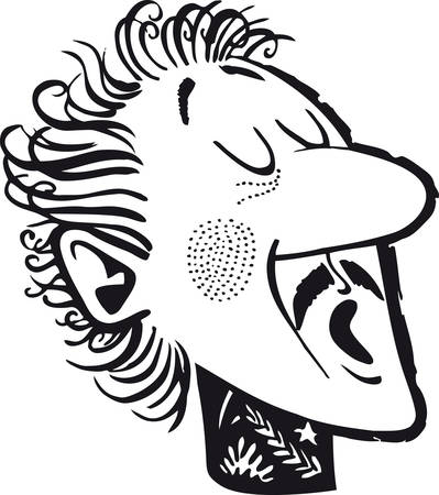 Proud maestro, Retro Vector Illustrationのイラスト素材