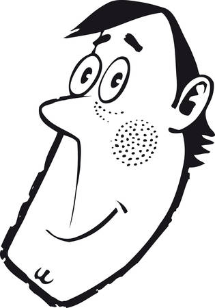 Smiling man, Retro Vector Illustrationのイラスト素材