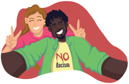 Black Lives Matter, BLM, No Racism, Statement.のイラスト素材