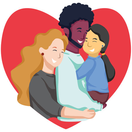 Black Lives Matter, BLM, No Racism, Statement. Young African Americans: man and woman against racism. Black citizens are fighting for equality.のイラスト素材