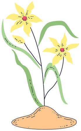 This image is an illustration of Daffodil Narcissusのイラスト素材