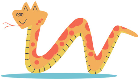 Use this cute snake image for your next design.  They will love it!のイラスト素材