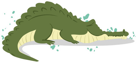 Use this image of a crocodile for your next design.  Everyone will love it!のイラスト素材