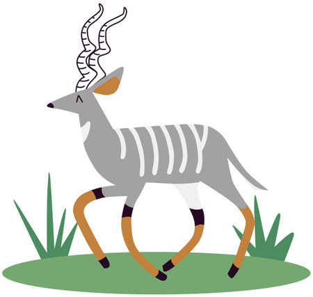 Use this image of a Kudu in your next design.のイラスト素材