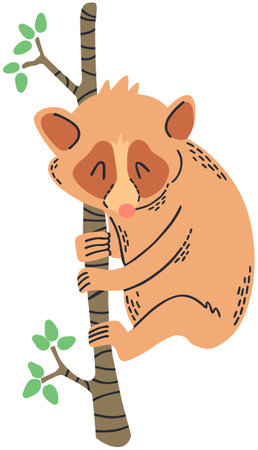 This cute tarsier is a perfect image for your next design.のイラスト素材