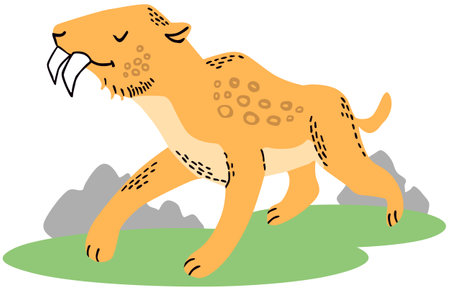 Use this image of a cheetah in your next design.のイラスト素材