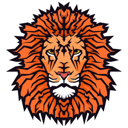 Lion head. Vector illustration for t-shirt or tattoo.のイラスト素材