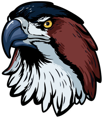 Bald Eagle Head Mascot. Vector illustration ready for vinyl cutting.のイラスト素材