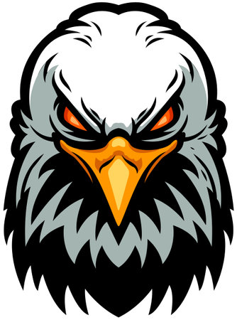 Eagle Mascot. Vector illustration ready for vinyl cutting.のイラスト素材