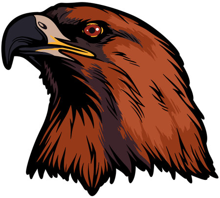 Eagle head. Mascot template. Vector illustration ready for vinyl cutting.のイラスト素材